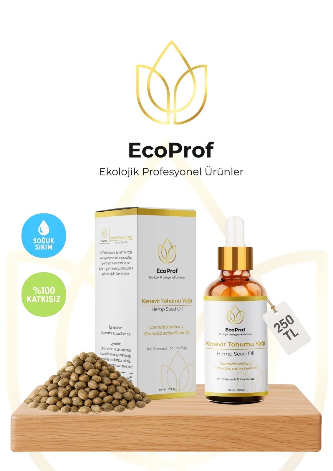 Kenevir Tohumu Yağı 50 ml.